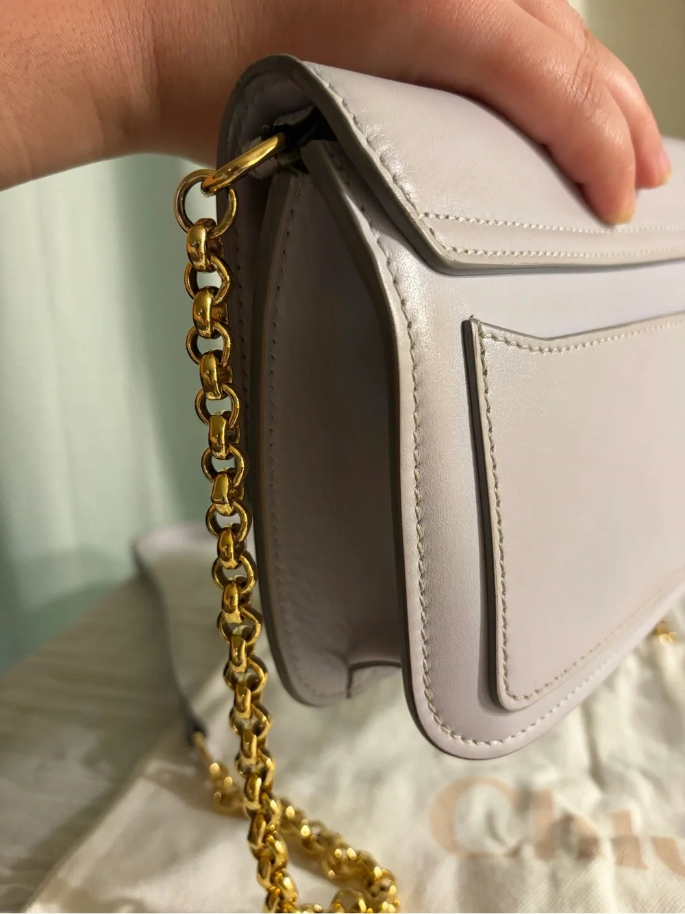 Authentic Chloé C Bag – Light Cloud Gray